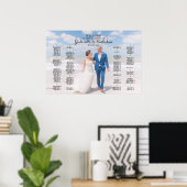 Poster Carte de sièges mariage photo moderne alphabétique (Bureau à domicile)