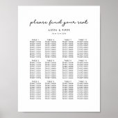 Poster Carte de sièges mariage simple (Devant)