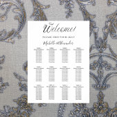 Poster Carte de sièges mariage simple en écriture moderne