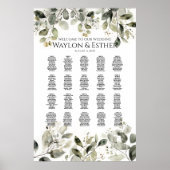 Poster Carte de sièges mariages verdoyants trouvez votre  (Devant)