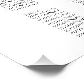 Poster Carte de sièges Whimsical Black and White Flouring (Coin)