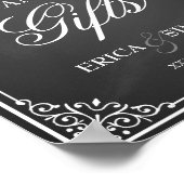 Poster Carte de signe mariage et table cadeau (Coin)