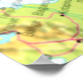 Poster Carte de Singapour (Coin)