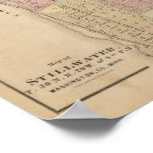Poster Carte de Stillwater, comté de Washington, Minnesot (Coin)