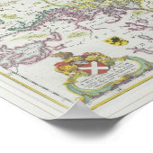 Poster Carte de Stockholm, Suède (Coin)