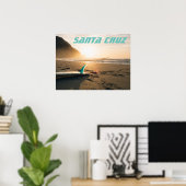 Poster Carte de surf père Noël Cruz (Bureau à domicile)