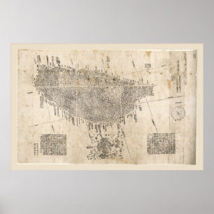 Poster Carte de Taïwan (1878)