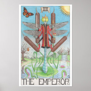 Poster carte de tarot de l'Empereur