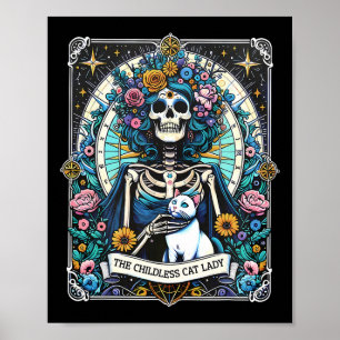 Poster Carte de Tarot Lady pour chats sans enfants Kamala