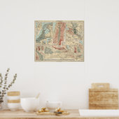 Poster Carte de Tieflander Atlas (Cuisine)