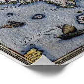 Poster Carte De Toscane Du 16Ème Siècle (Coin)