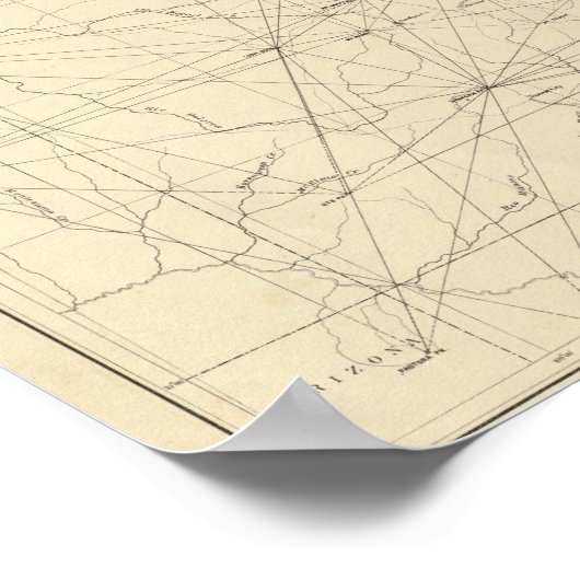 Poster Carte de triangulation du Colorado (Coin)