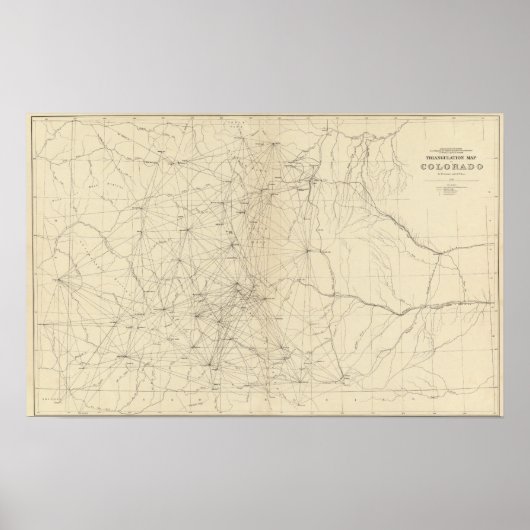 Poster Carte de triangulation du Colorado (Devant)