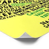 Poster Carte de typographie Brooklyn NYC (Coin)