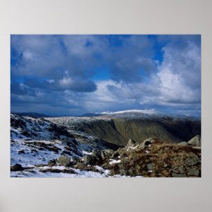 Poster Carte de vacances hivernales Ullscaret Skiddaw