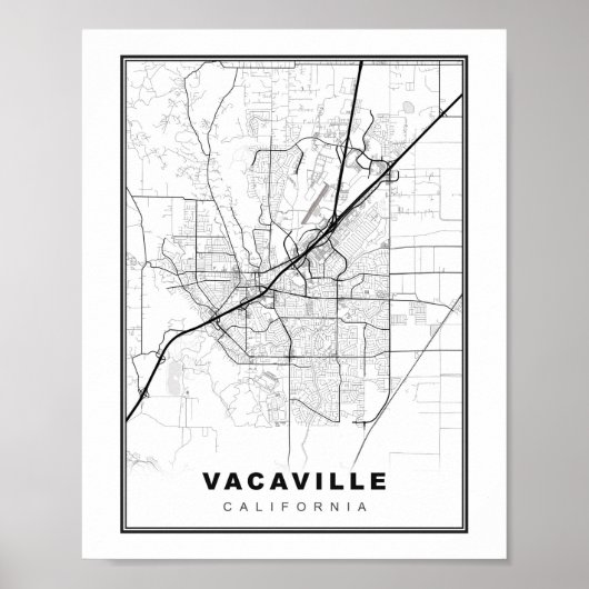 Poster Carte de Vacaville (Devant)