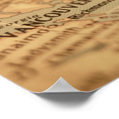 Poster Carte de Vancouver (Coin)