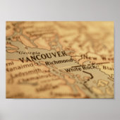 Poster Carte de Vancouver (Devant)