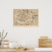 Poster Carte de Venise par Nicolas de Fer 1725 (Cuisine)