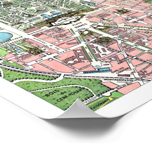 Poster Carte de Versailles (Coin)