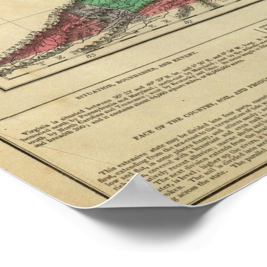 Poster Carte De Virginie (Coin)