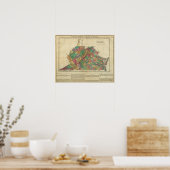 Poster Carte De Virginie (Cuisine)