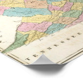 Poster Carte de Virginie, Maryland et Delaware (Coin)