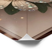 Poster Carte de voeux 3D de luxe avec design floral (Coin)