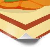 Poster Carte de voeux encadrée Happy Halloween typographi (Coin)