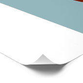 Poster Carte de vœux pliée teckel (Coin)