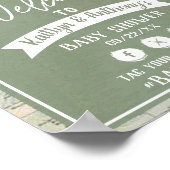 Poster Carte de voyage Aventure Baby shower Bienvenue (Coin)