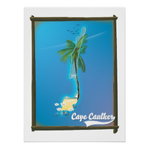 Poster carte de voyage de Cape Caulker