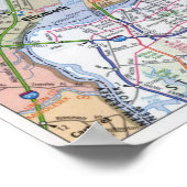 Poster - Carte de voyage de New York (Coin)