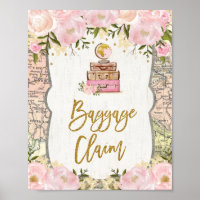 Carte de voyage de récupération des bagages Fleurs