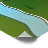 Poster Carte de voyage de Sminge Lake Danemark (Coin)