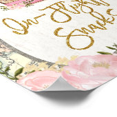 Poster Carte de voyage des collations à bord Fleurs de ma (Coin)