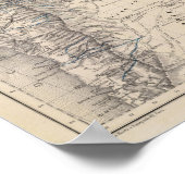 Poster Carte de voyage du Dr V Martin de Moussy (Coin)