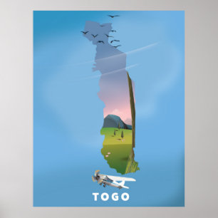Poster Carte de voyage du Togo