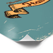 Poster Carte de Voyage Illustrée De L'Italie (Coin)