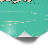 Poster Carte de voyage illustrée d'Irlande (Coin)