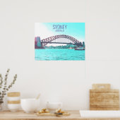 Poster Carte de voyage Sydney Australia Harbour Bridge (Cuisine)