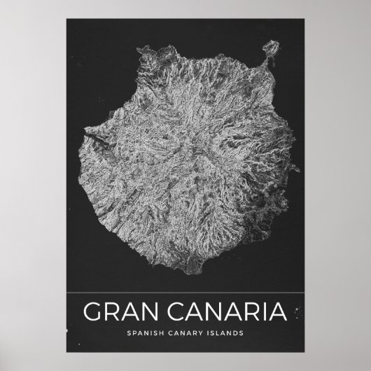 Poster Carte de voyage vintage de Grande Canarie (Devant)
