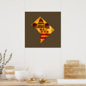 Poster carte de washington (Cuisine)