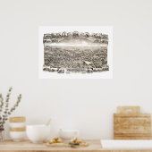 Poster Carte de West Medford, Massachusetts en 1897 (Cuisine)