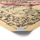 Poster Carte de Winfield, Virginie-Occidentale (Coin)