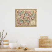 Poster Carte de Winfield, Virginie-Occidentale (Cuisine)