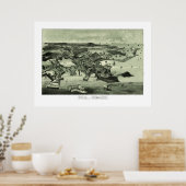 Poster Carte de Woods Hole, Massachusetts de 1887 (Cuisine)