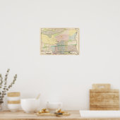 Poster Carte de Yonkers NY Atlas (Cuisine)