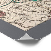 Poster Carte de Zélande, Pays-Bas (1748) (Coin)