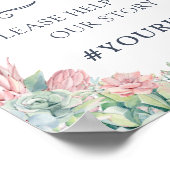 Poster Carte d'eau Succulents Cactus Green (Coin)